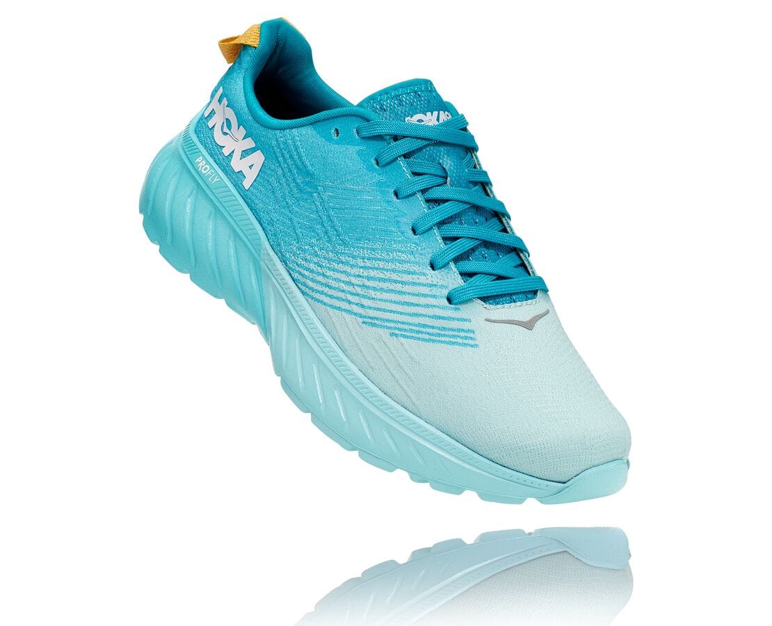 Pantofi Trail Hoka One One Mach 3 Dama - Turcoaz / Albastri | Romania JVTC32197